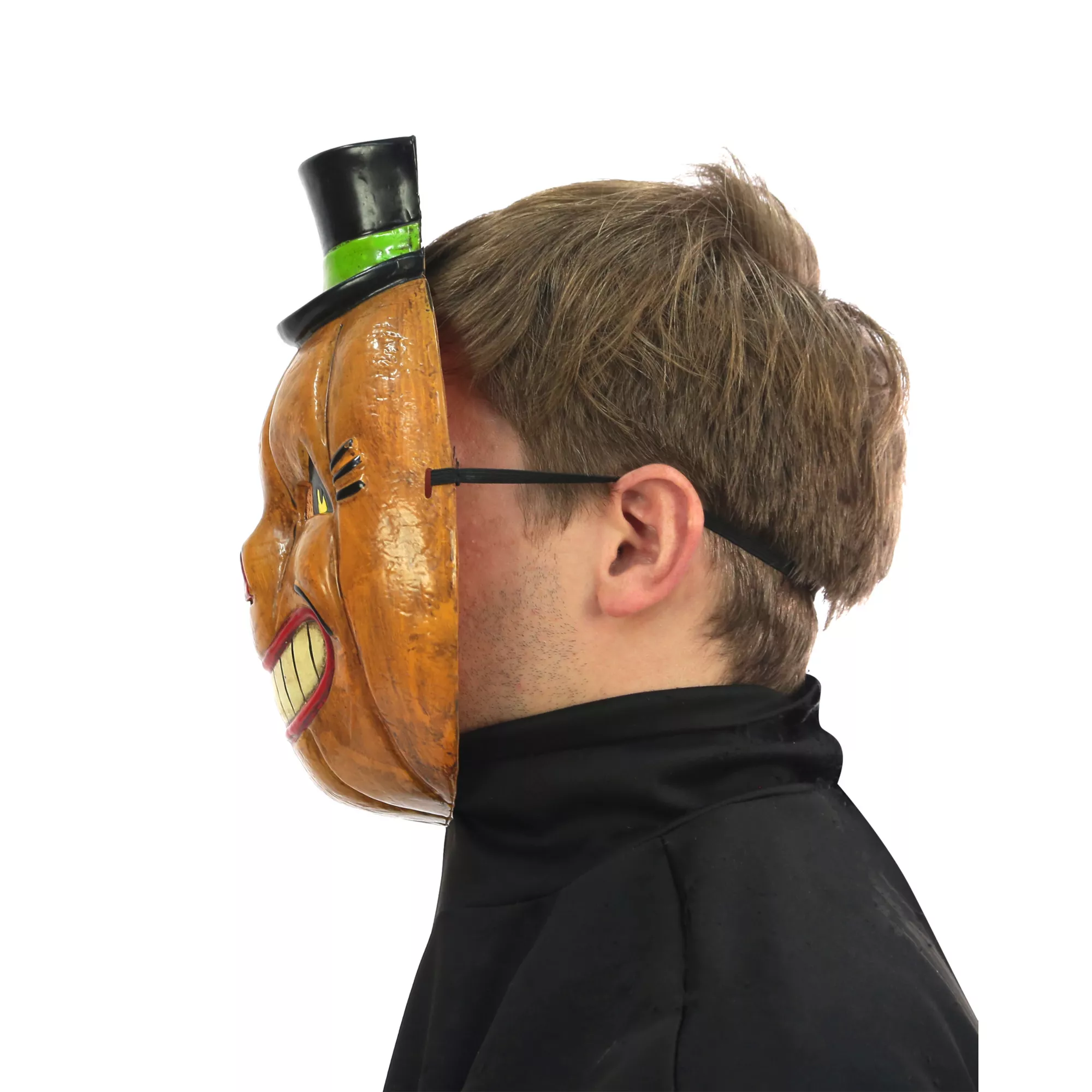 Vintage Pumpkin Half Mask at Spencer's