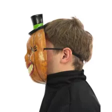Vintage Pumpkin Half Mask at Spencer's