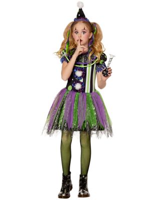 Kids Glow in the Dark Neon Clown Costume - Spencer's