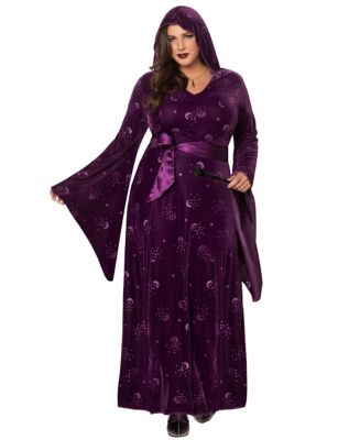 Celestial coven shop hooded velvet dress