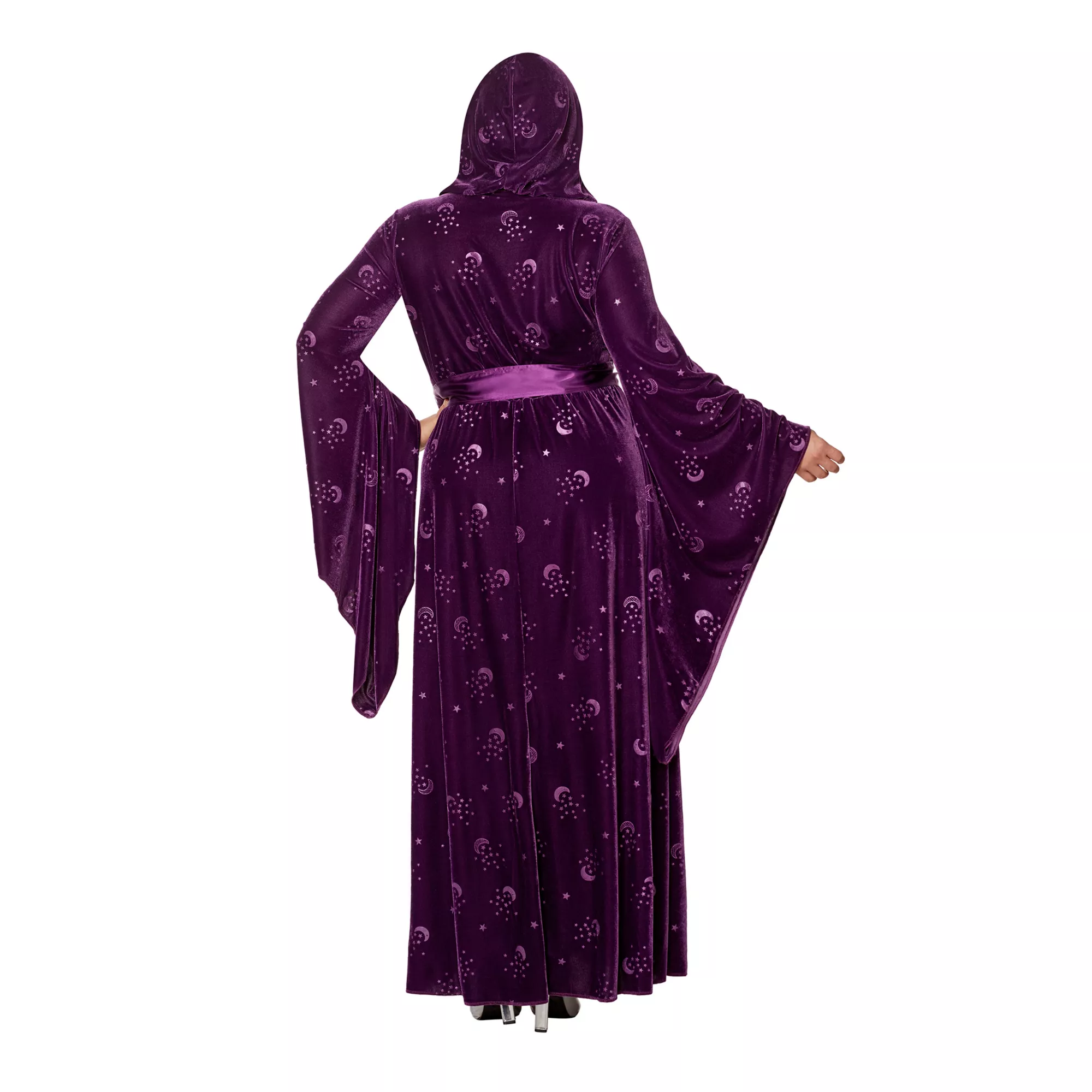 Plus Size Adult Velvet Celestial Robe at Spencer's