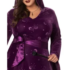 Plus Size Adult Velvet Celestial Robe at Spencer's