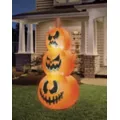 4 Ft Light-Up Pumpkin Stack Inflatable Decoration at Spirit Halloween