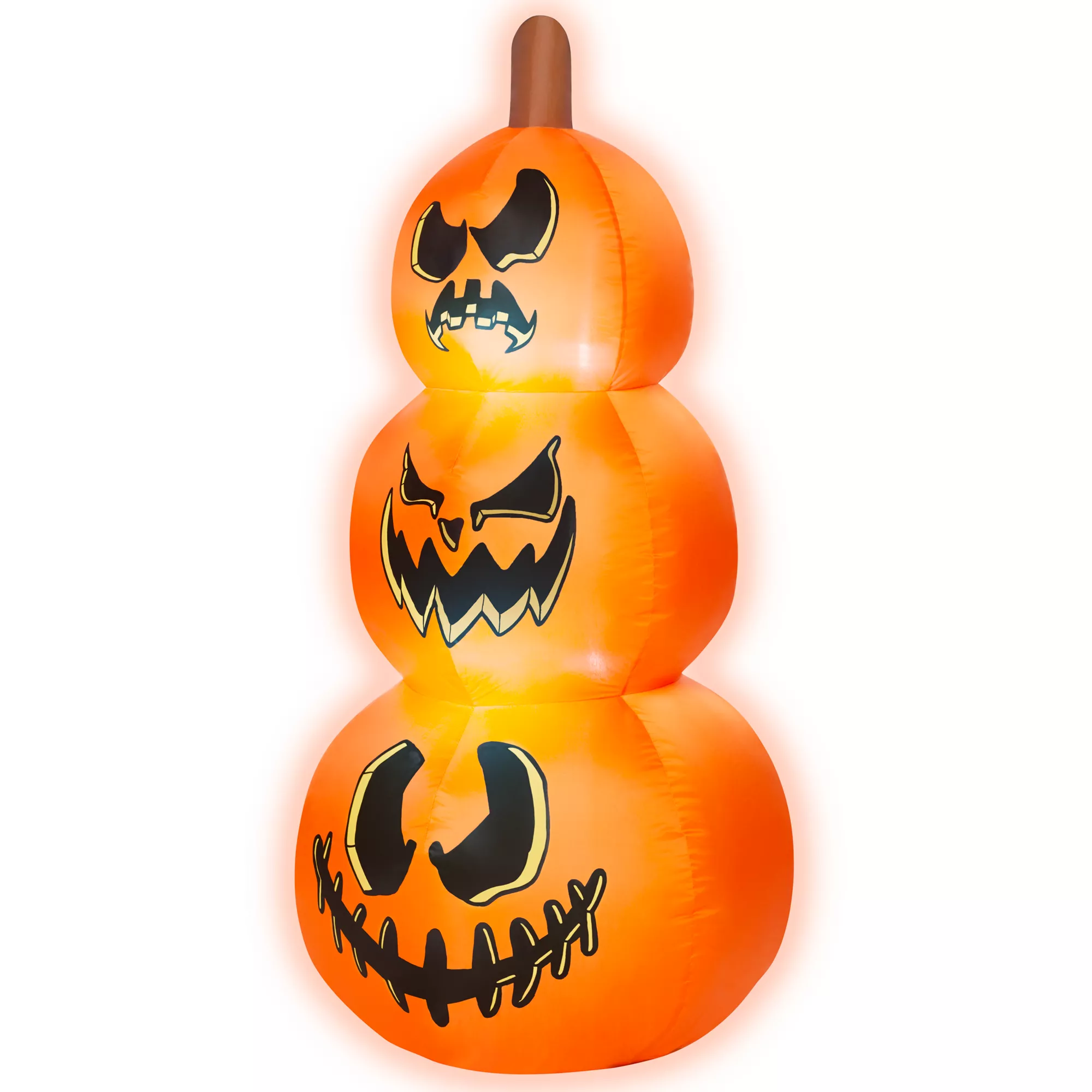 4 Ft Light-Up Pumpkin Stack Inflatable Decoration at Spirit Halloween