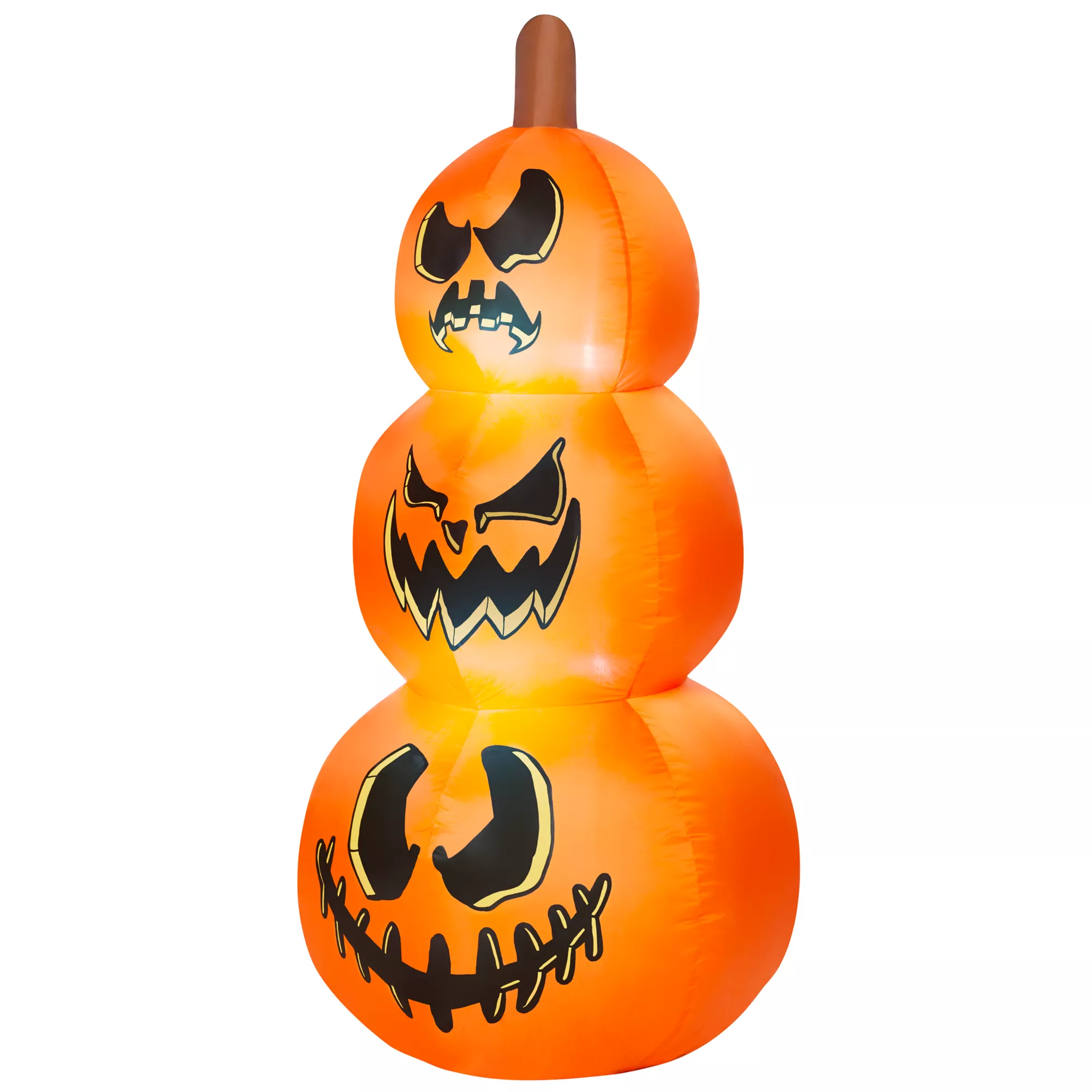 4 Ft Light-Up Pumpkin Stack Inflatable Decoration at Spirit Halloween