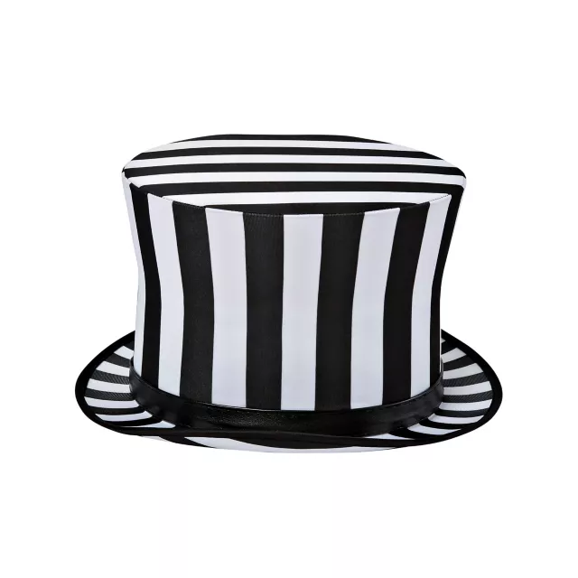 Black and White Striped Top Hat at Spirit Halloween