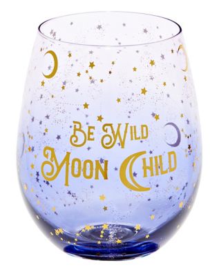 Be Wild Moon Child Wine Glass