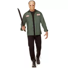Adult Jason Voorhees Work Shirt - Friday the 13th at Spirit Halloween