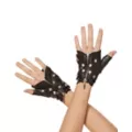 Studded Punk Rock Fingerless Gloves at Spencer's
