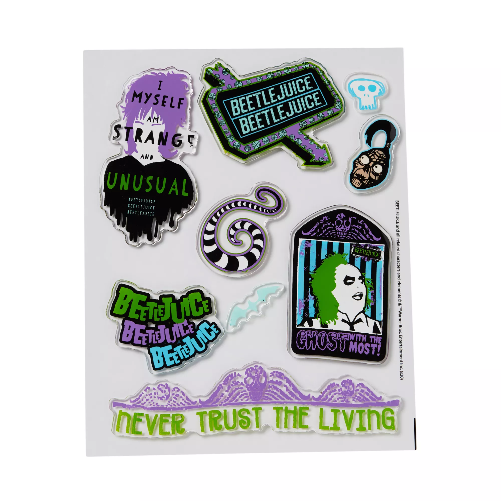 Beetlejuice Gel Clings at Spirit Halloween