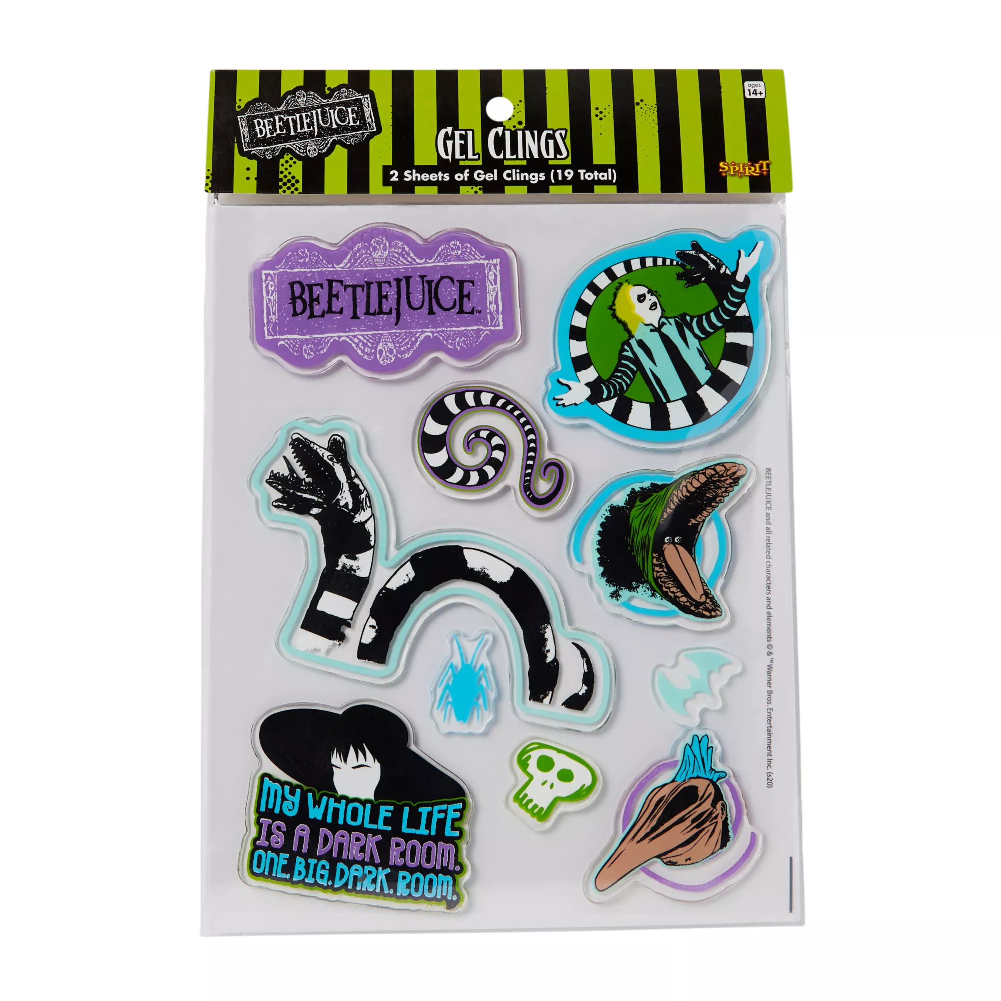 Beetlejuice Gel Clings at Spirit Halloween