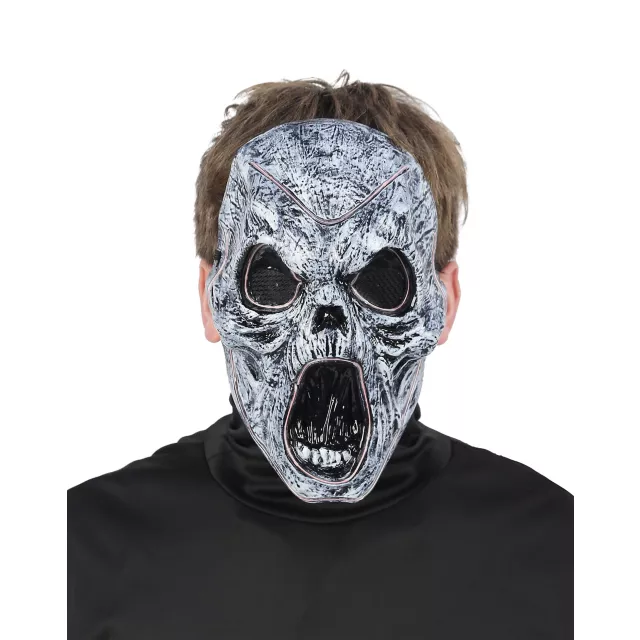 Light-Up EL Wire Wailing Spirit Half Mask at Spirit Halloween