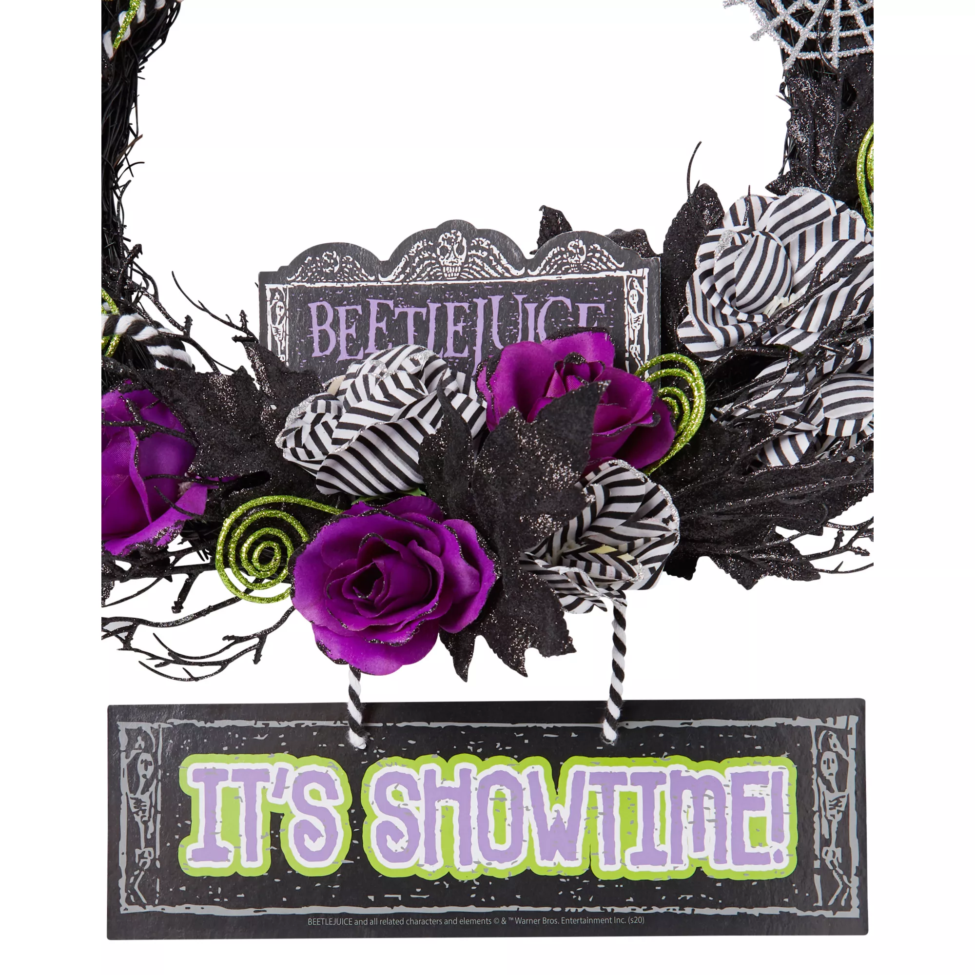It's Showtime Wreath - Beetlejuice at Spirit Halloween