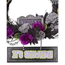 It's Showtime Wreath - Beetlejuice at Spirit Halloween