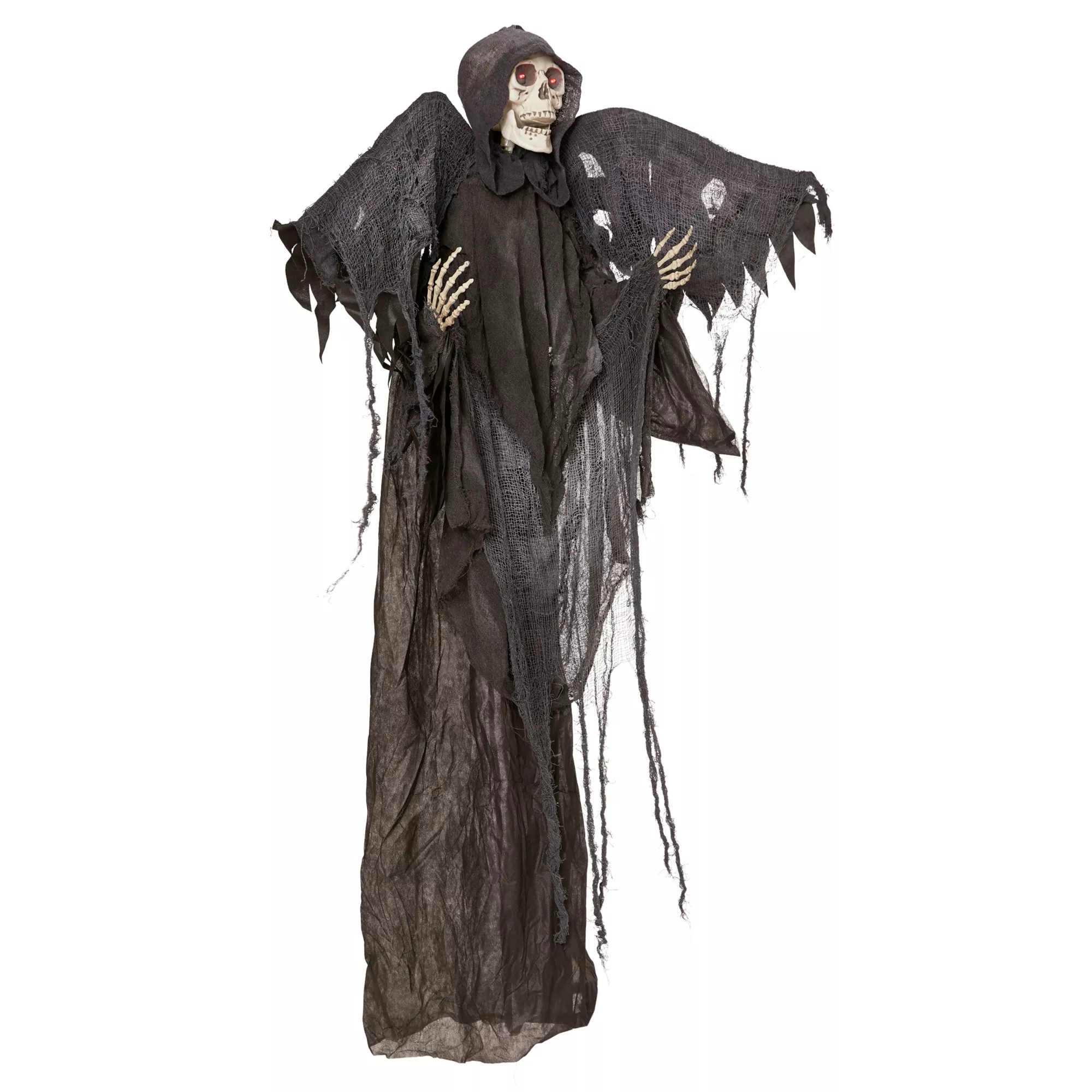 6 Ft Animated Light-Up Hanging Reaper with Wings at Spencer's