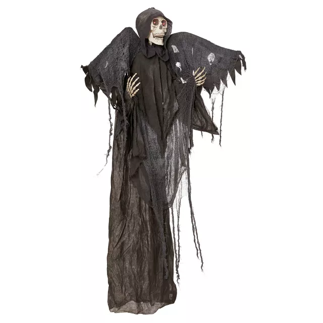 6 Ft Animated Light-Up Hanging Reaper with Wings at Spencer's