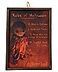 Rules of Halloween Sign - Trick 'r Treat