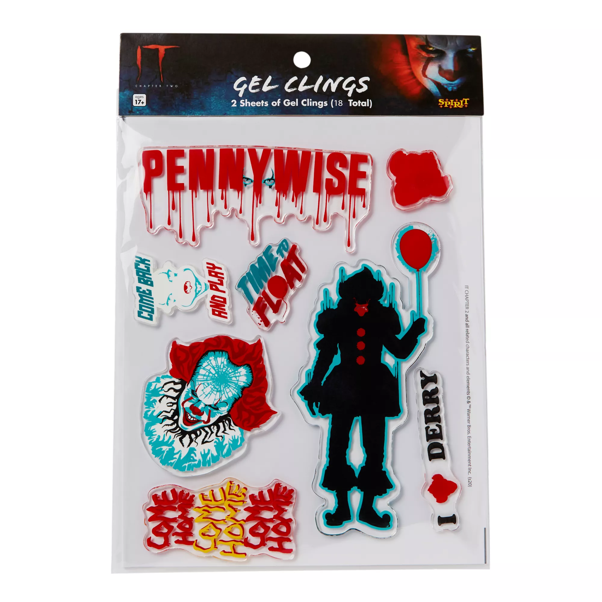Pennywise Gel Clings - It at Spirit Halloween