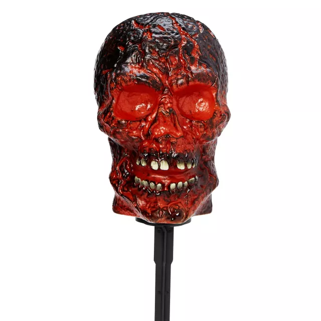 Light-Up LED Burning Skull Pathway Markers at Spencer's