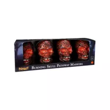 Light-Up LED Burning Skull Pathway Markers at Spencer's