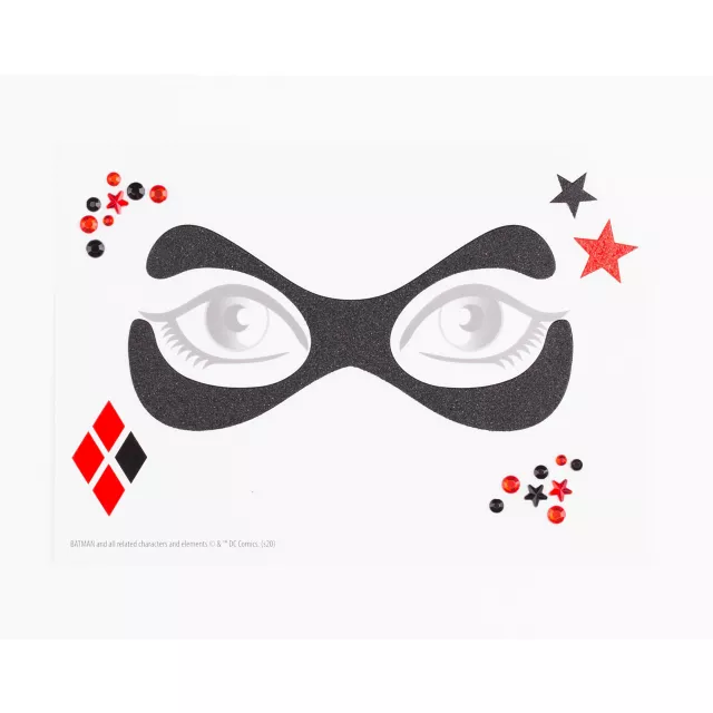 Harley Quinn Peel and Stick Face Tattoo Decals - DC Comics at Spirit Halloween