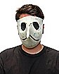 Gray and White Plague Doctor Half Mask