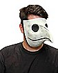 Gray and White Plague Doctor Half Mask