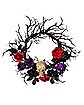 Light-Up Rose Skull Wreath
