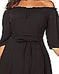 Adult Black Peasant Plus Size Dress