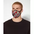 Checkered Rose Face Mask at Spencer's