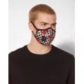 Checkered Rose Face Mask at Spencer's