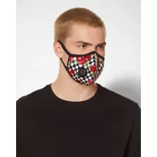 Checkered Rose Face Mask at Spencer's