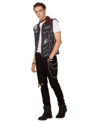 Adult Denim Punk Vest
