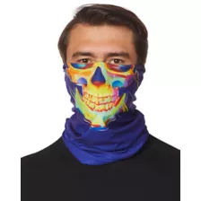 Neon Skull Face Gaitor at Spencer's