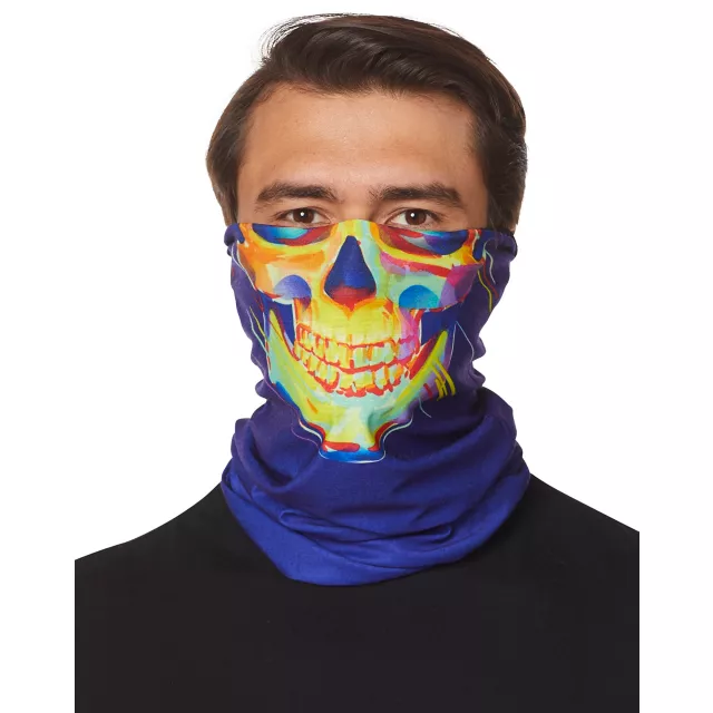 Neon Skull Face Gaitor at Spencer's