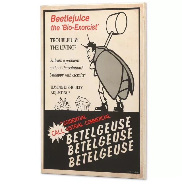 Advertisement Beetlejuice Sign at Spirit Halloween