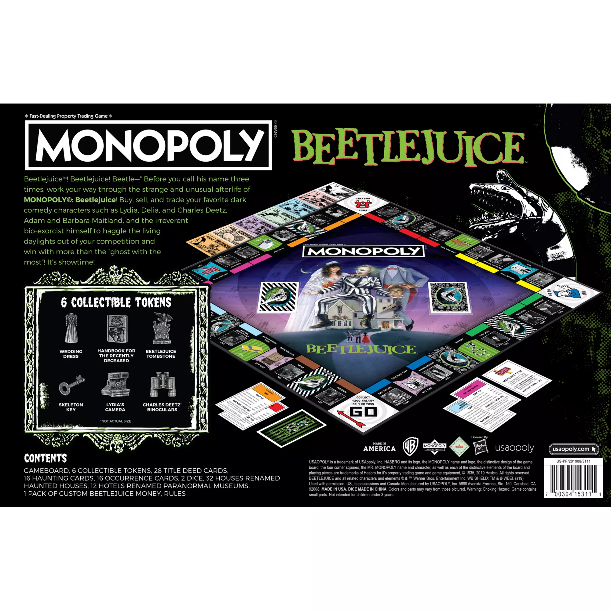 Beetlejuice Monopoly Board Game