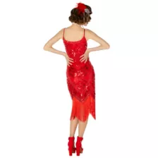 Adult Red Sequin Flapper Dress at Spirit Halloween
