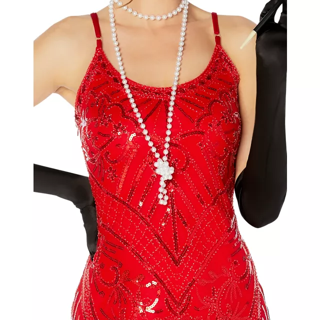 Adult Red Sequin Flapper Dress at Spirit Halloween
