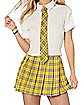 Adult Yellow Plaid Skirt