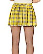 Adult Yellow Plaid Plus Size Skirt