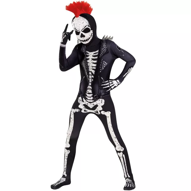 Kids Punk Skeleton Skin Suit Costume at Spirit Halloween