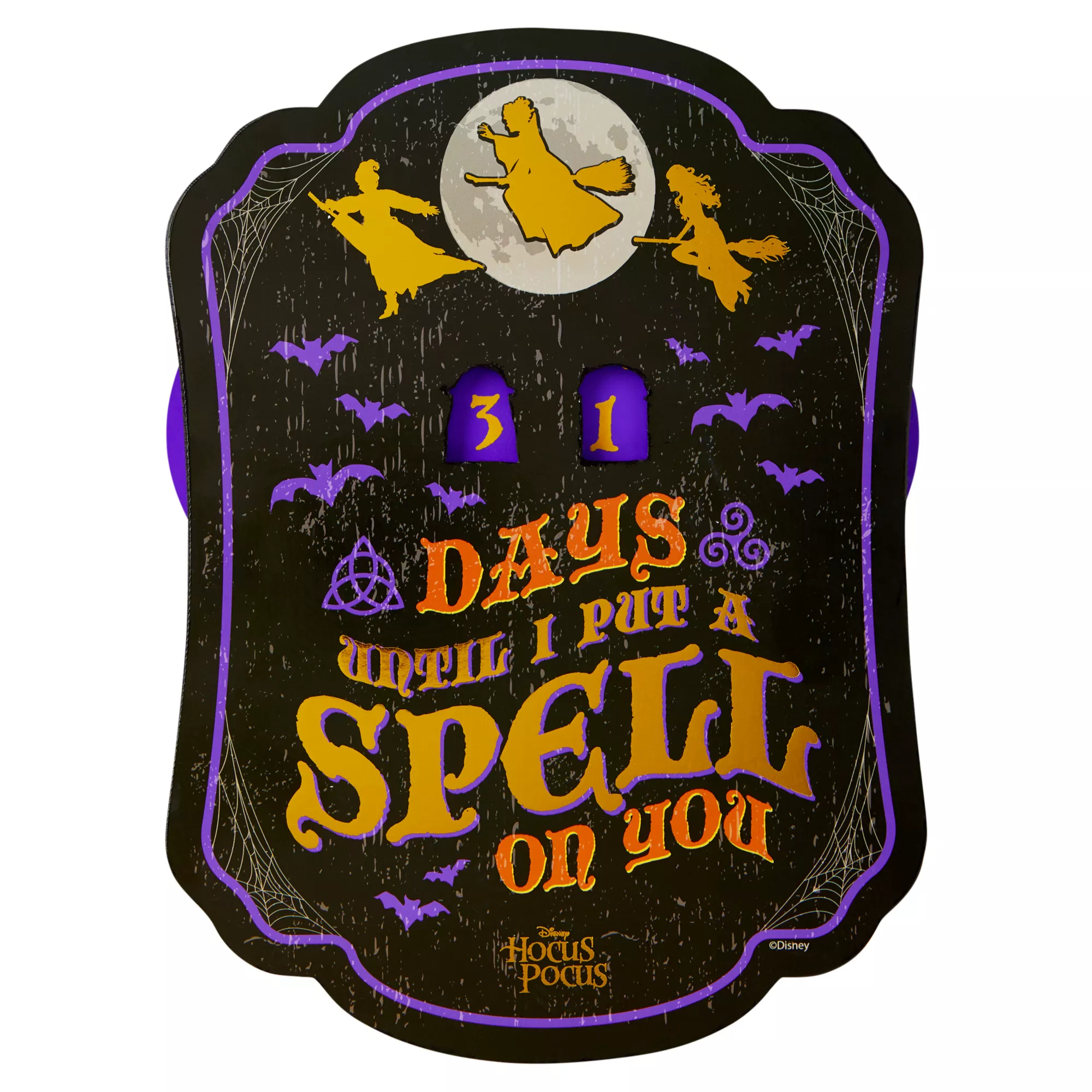 Hocus Pocus Halloween Countdown Sign - Disney at Spencer's