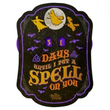 Hocus Pocus Halloween Countdown Sign - Disney at Spencer's