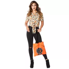 Adult Vintage Halloween Icon Tie Front Shirt and Tote Bag at Spirit Halloween