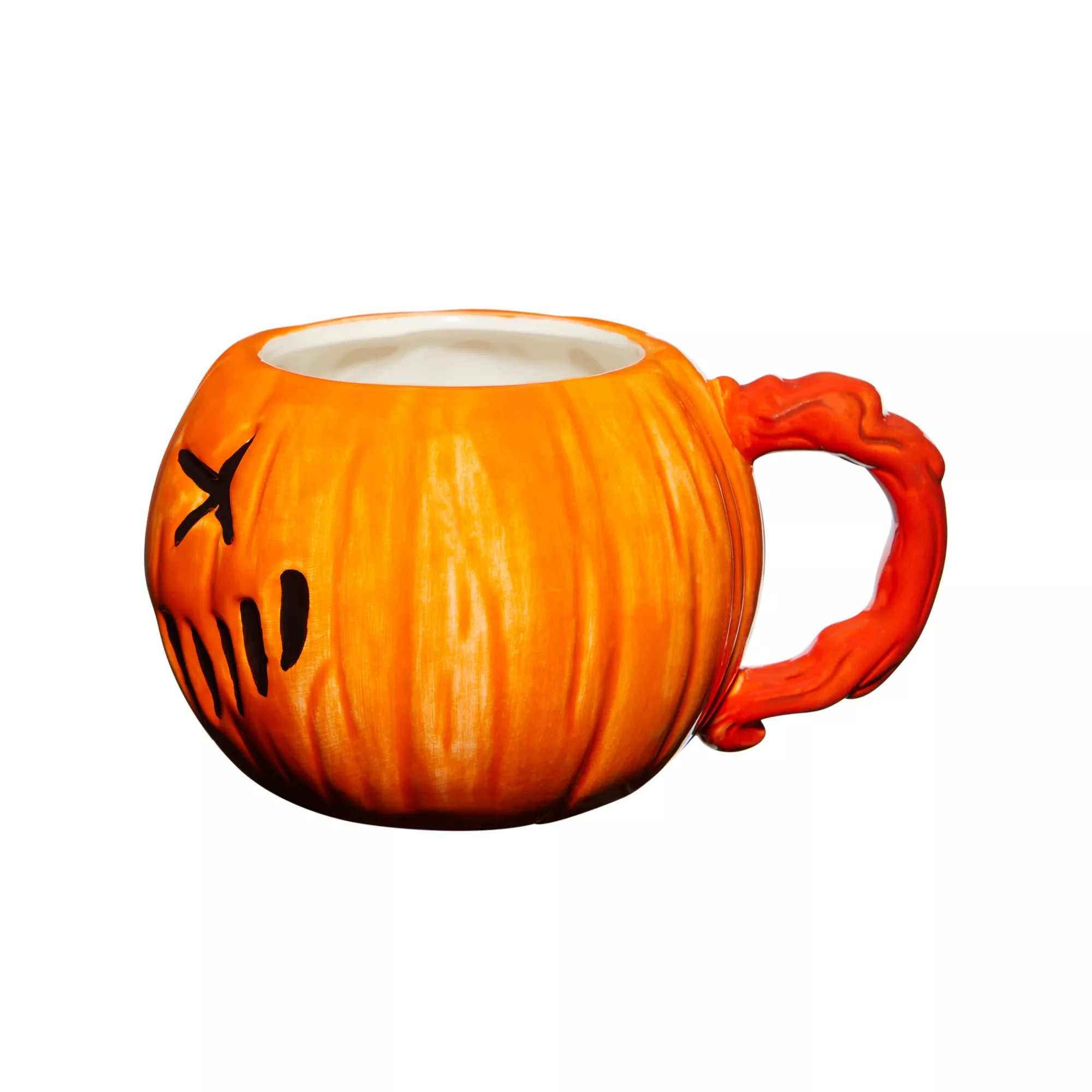 Molded Pumpkin Coffee Mug 30 oz. - Trick 'r Treat at Spirit Halloween