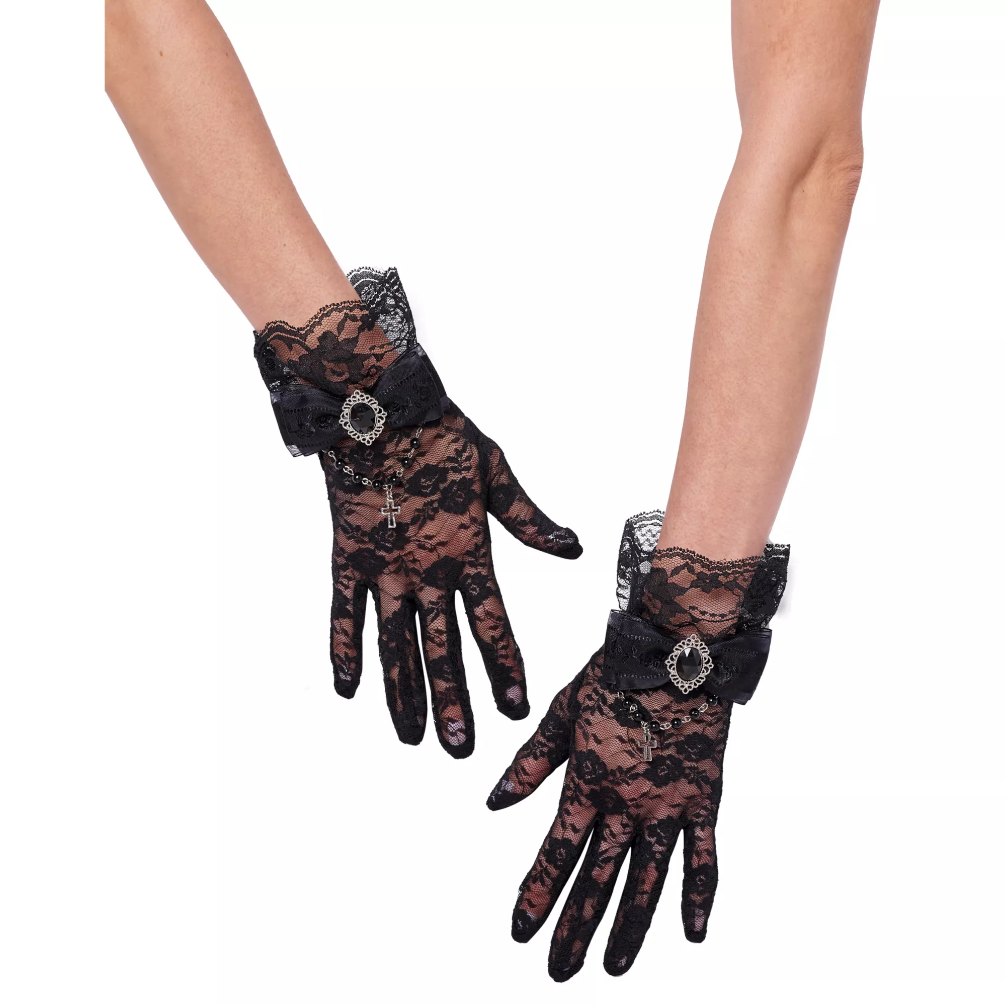 Gothic Lace Vampire Gloves at Spirit Halloween