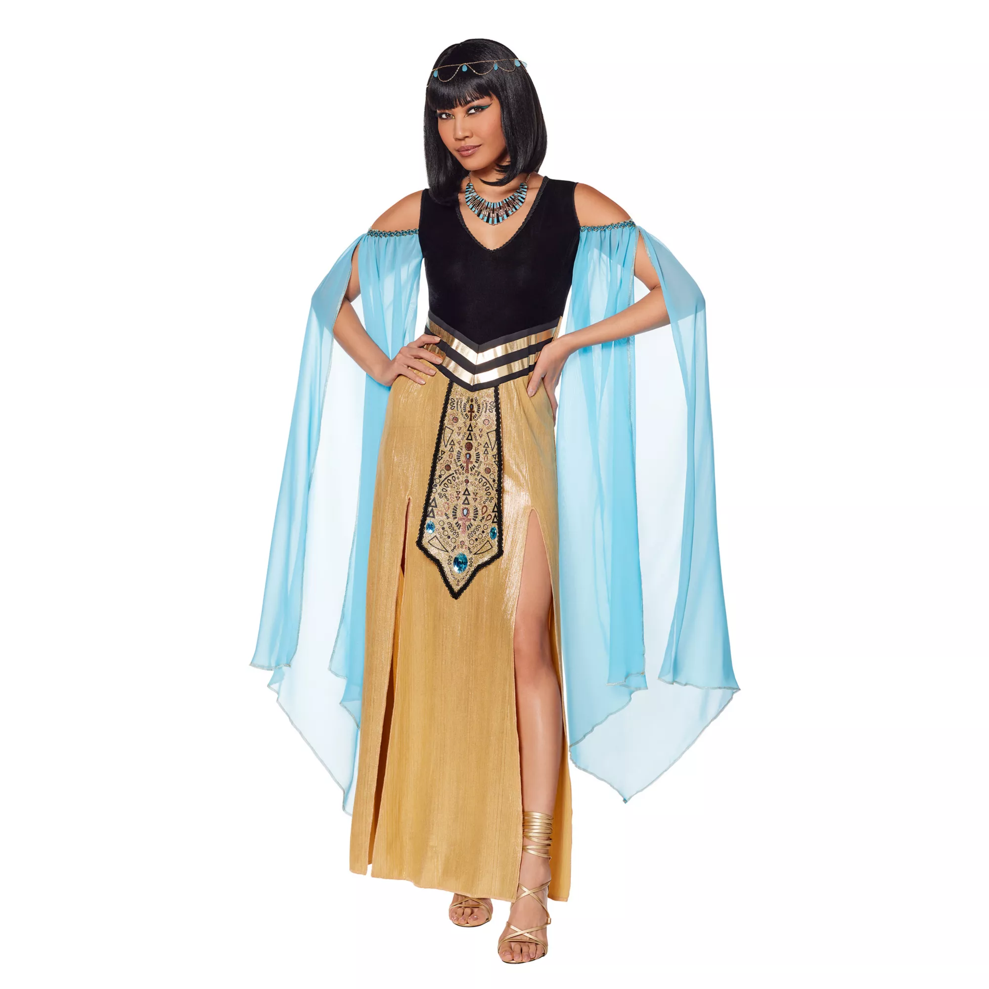 Adult Blue and Gold Egyptian Queen Costume at Spirit Halloween