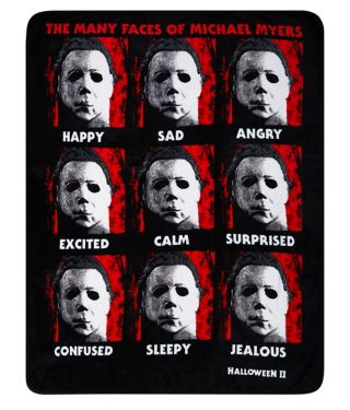 Faces of Michael Myers Fleece Blanket - Halloween