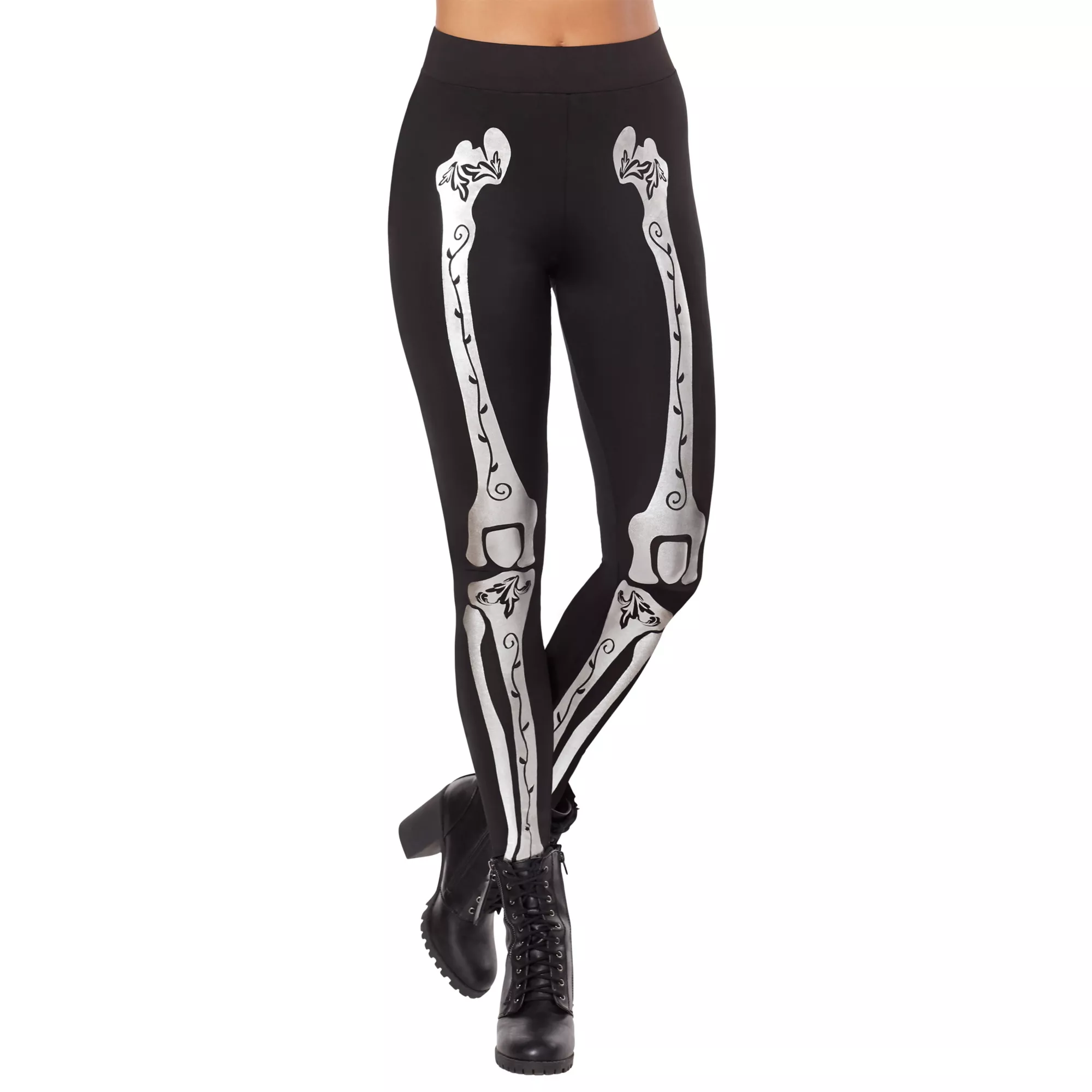 Adult Skeleton Leggings at Spencer's